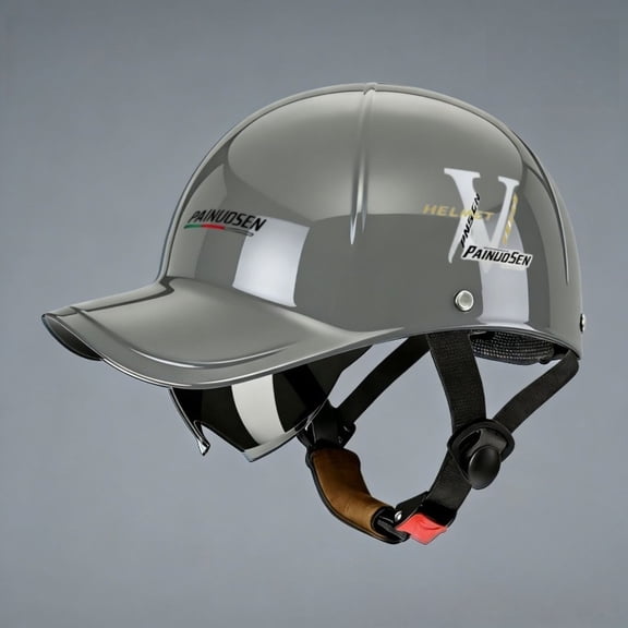 Open Face Adult Scooter & Bike Helmet, Lightweight Breathable Safety Helmet with Adjustable UV Protection Visor for Electric Bicycle, Skateboard, Commuter Riding