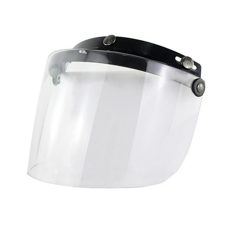 Motorcycle Helmet Visor Shield Pc Lens 3-snap Design Open Face Helmet Visor