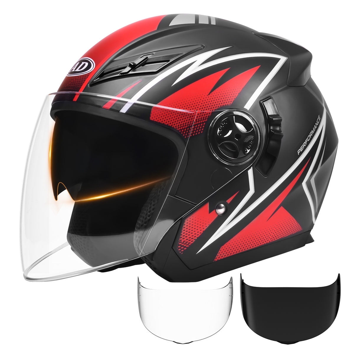 Open Face Helmets ,Motorcycle Helmet for Men and Women 3/4 Helmets With