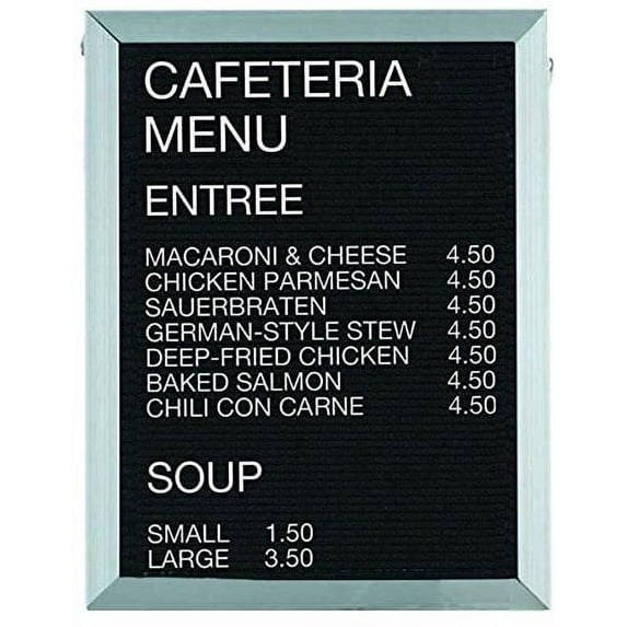 Open Face Indoor 18" W x 24" H Satin Anodized Finish Aluminum Directory Changeable Letter Board