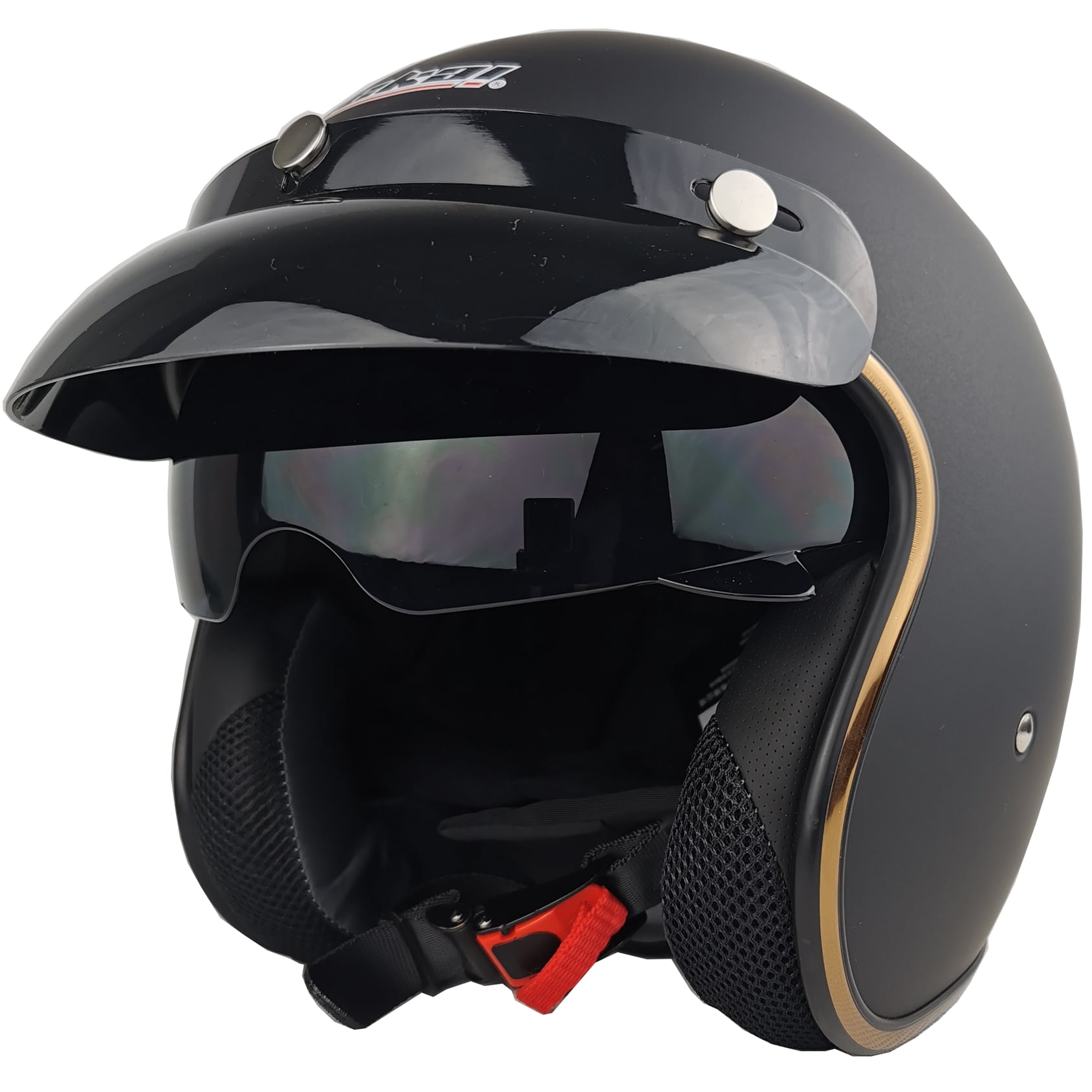Open Face Motorcycle Helmet DOT Approved Half Casco Fit Men Women ATV Moped  Scooter 
