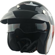 Open Face Motorcycle Helmet DOT Approved Half Casco Fit Men Women ATV Moped Scooter