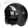 thumbnail image 1 of Open Face Motorcycle Helmet with Removable Visor ECE 22.06 Approved Half Casco Fit Men Women ATV Moped Scooter, 1 of 8