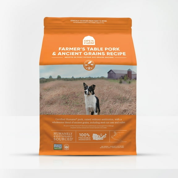 Open Farm Farmer'S Table Pork & Ancient Grains Recipe Dry Dog Food, 4-Lb (Size: 4-Lb)