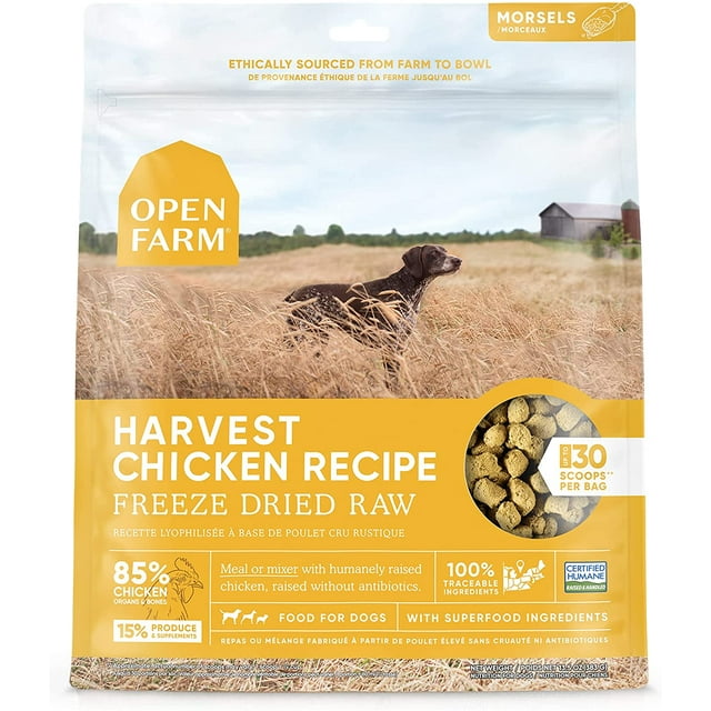 Open Farm Freeze Dried Raw Dog Food, Humanely Raised Meat Recipe with