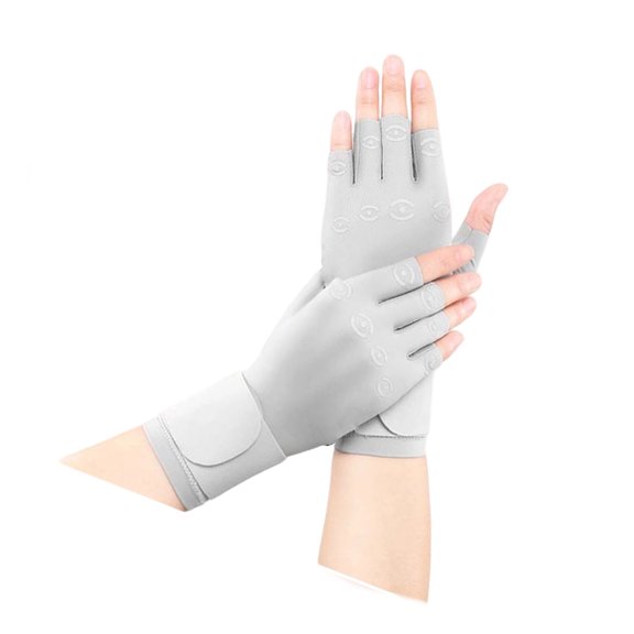 Open Finger Compression Gloves YIDEN Hand Support, Nylon Spandex Wrist Coverage for Music Practice and Daily Tasks