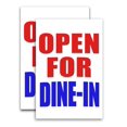 thumbnail image 1 of Open For Dine-In (24" X 36") Vinyl Decal Only (Pack of 2) |Sign|Sticker|Poster, 1 of 4