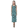 thumbnail image 1 of Open Fork Long Dress (Size:XS; Style:Geometric Design_Turquoise Phaedra Sleeveless Open Fork Long Dress (Model D08);), 1 of 9