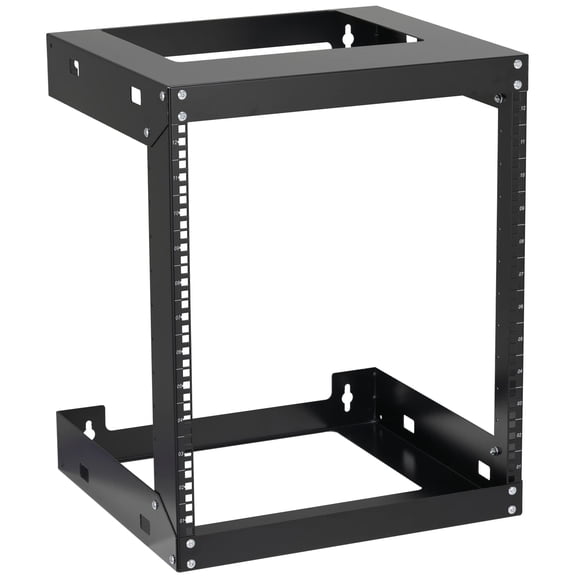Open Frame 19-Inch Network Cabinet - 12U Wall Mount for Tech Organization
