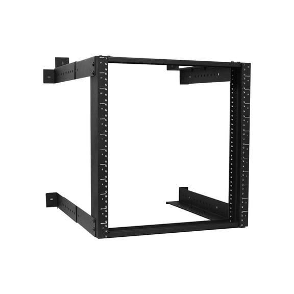 Open Frame Wall Rack, 12U, 2' x 18"-26"D x 26"D, Black
