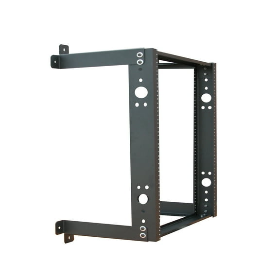 Open Frame Wall Rack, 16U, 3' x 12"D, Black