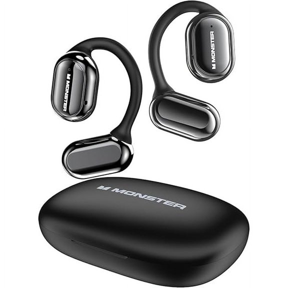 Open Free AC100 Open Ear Headphones, Bluetooth 5.3 Wireless Headphones with Earhooks, Immersive Stereo Sound by Dual Large Driver, Clear Talk, 30H Playtime,Waterproof Sport Earbuds for Running