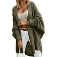 thumbnail image 1 of Open Front Batwing Sleeve Long Cardigan Loose Sweaters, 1 of 5