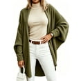 thumbnail image 1 of Open Front Batwing Sleeve Long Cardigan Loose Sweaters, 1 of 6