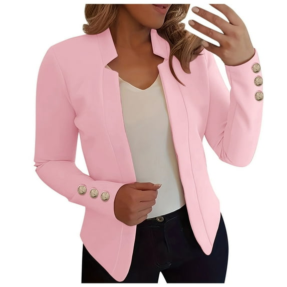 Open Front Black Long Sleeve Soft Basic Knit Cardigan for Women Button Down Long Sleeve Sweater Outerwear Size S-5XL