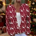 thumbnail image 1 of Open Front Cardigan for Women Christmas Graphic Button Down Open Front Xmas Sweaters Trendy Crewneck Long Sleeve Holiday Cardigans Casual Winter Outfits, 1 of 5