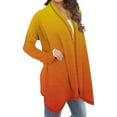 thumbnail image 1 of Open Front Cardigan Womens Gradient Print Casual Long Cardigans Long Sleeve Lightweight Jacket Tops Fall Outfit, 1 of 6