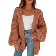 thumbnail image 1 of Open Front Casual Loose Womens Chunky Cardigan Knit Sweater, 1 of 2