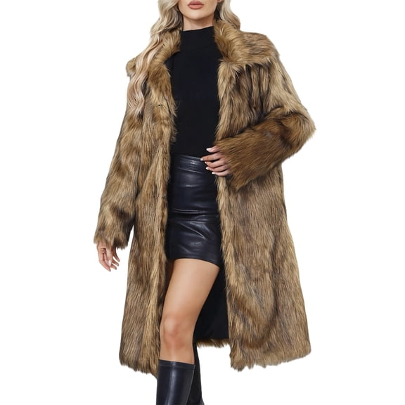 Open Front Jacket Elegant Long Sleeve Coat Soft Warm Winter Fashion Outerwear With Pockets