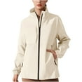 thumbnail image 1 of Open Front Outerwear for Women New Womens Plus Size Casual Outdoor Jacket Soft Lightweight Windbreaker for Hiking Climbing Coat White 4XL, 1 of 5
