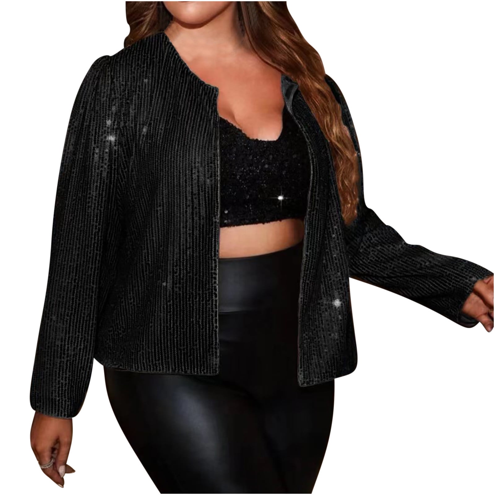 Ebossy Women's Denim Blazer Jacket - Classic Notch Lapel Office Jean Jacket With Slim Fit