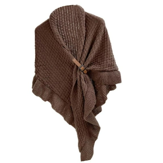 Open Front Shawl Ponchos Wrap for Women Knit Multicolor Sweater Wrap