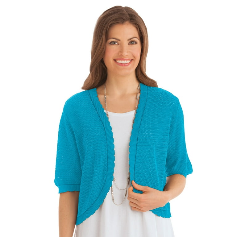 Scalloped shrug hotsell