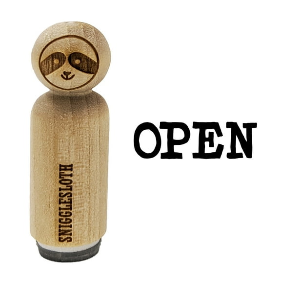 Open Fun Text Rubber Stamp for Scrapbooking Crafting Stamping - Mini 1/2 Inch