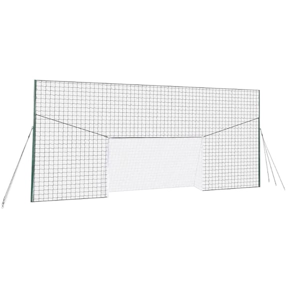Open Goaaal Soccer Goal Rebounder 9x5 ft 3-in-1 Training System Steel Frame Outdoor Practice Net