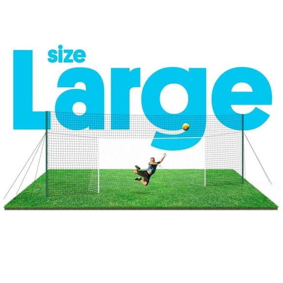 Open Goaaal Soccer Goal 3-in-1 Trainer, Large Portable 16x7 ft Goal with 29x10 ft Backstop