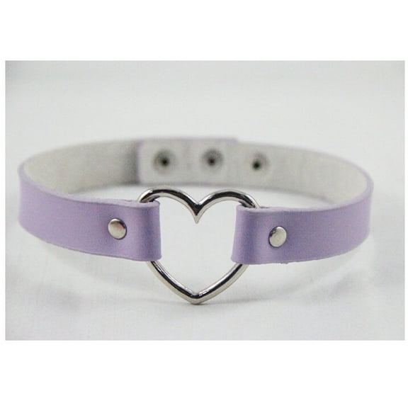 Open Heart Choker in Purple
