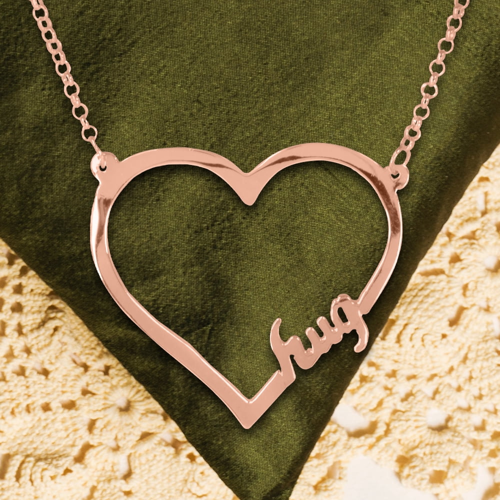 Open Heart "HUG Necklace