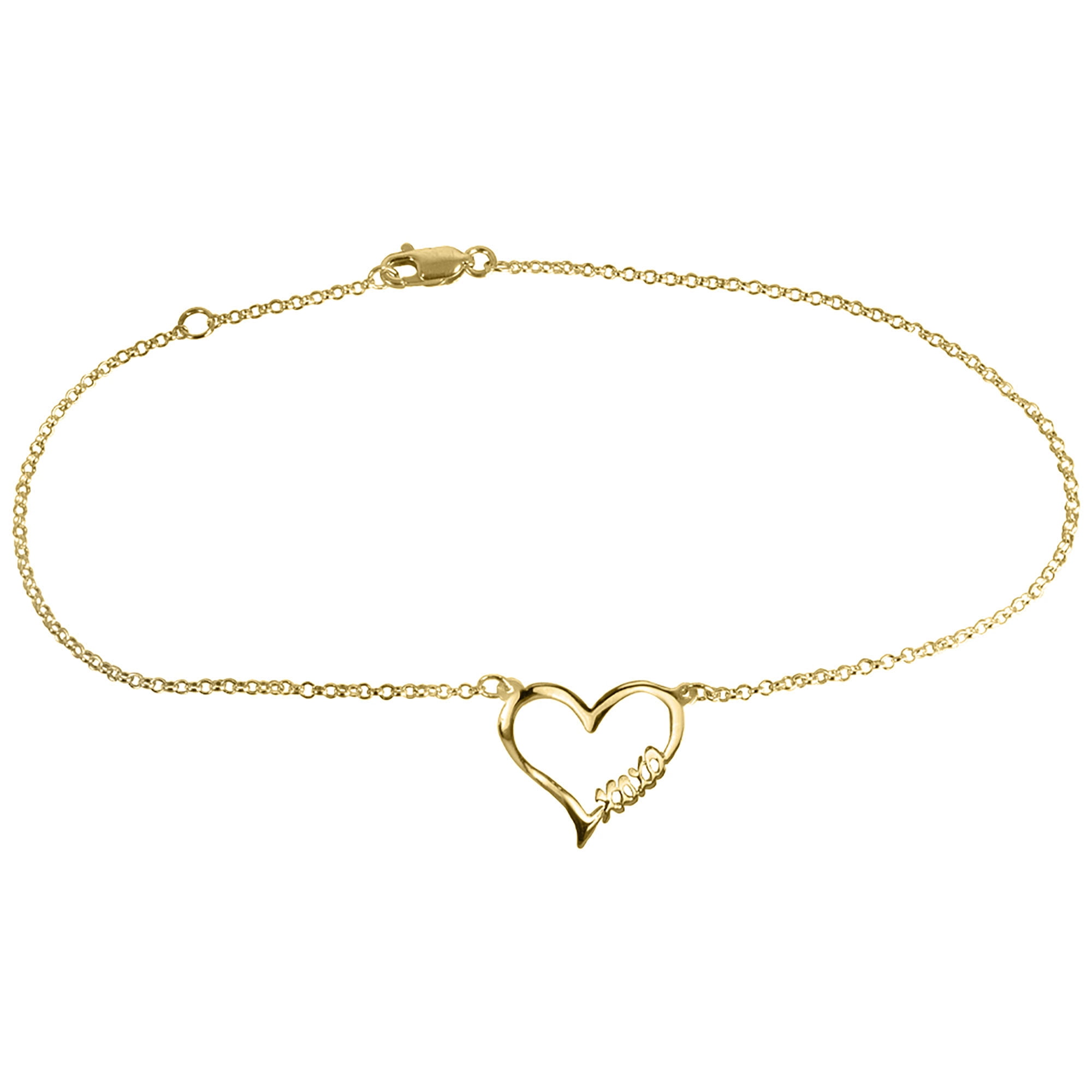 Open Heart "Hugs And Kisses" Anklet