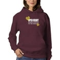 thumbnail image 1 of Open Heart Mind Zebra Heart Hoodie Women -Image by Shutterstock, Female 5X-Large, 1 of 4