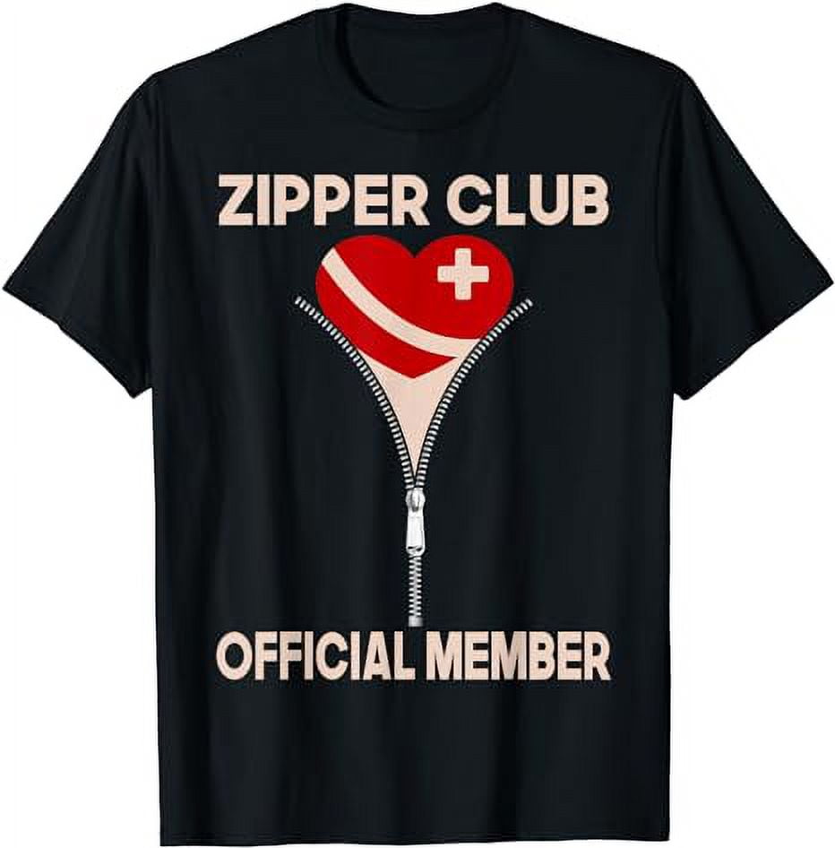 Open Heart Surgery Zipper Club Get Well Bypass TShirt