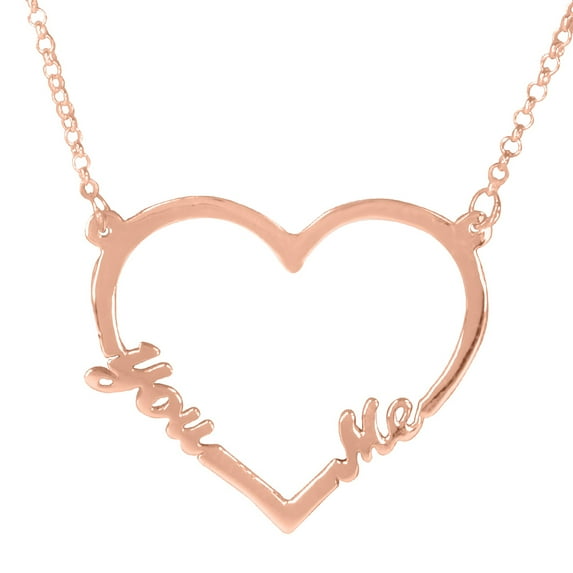 Open Heart "You Love Me " Necklace