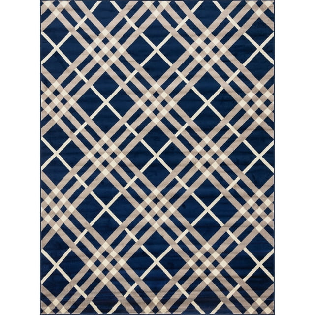 Open Hearts by Jane Seymour Plaid Modern Area Rug or Runner