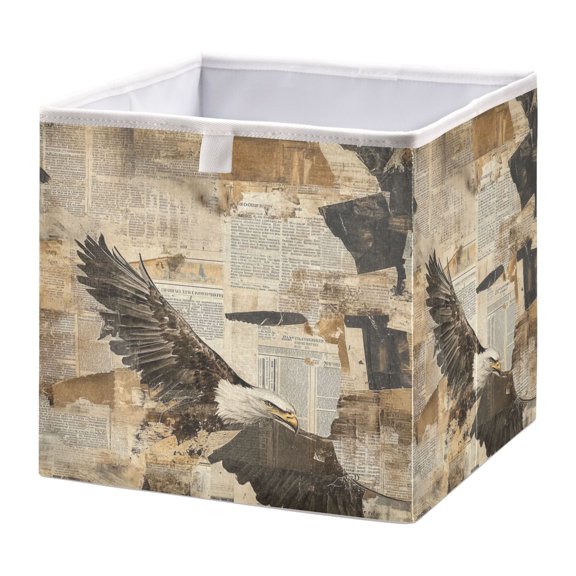 Open Home Storage Bins Durable Foldable Fabric Organizers for Clothes Toys Books 15.75x10.63x6.96 in An Eagle in Flight