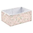 thumbnail image 1 of Open Home Storage Bins Durable Foldable Fabric Organizers for Clothes Toys Books 15.75x10.63x6.96 in Small Floral Pastel Pink Background, 1 of 7