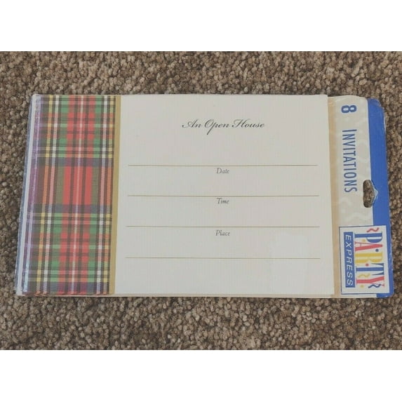 Open House Invitations 8 Ct Party Express NEW
