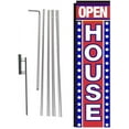 thumbnail image 1 of Open House Real Estate Rectangle Feather Banner Flag with Pole Kit and Ground Spike for Outdoor Advertising, Large Signs, 1 of 3