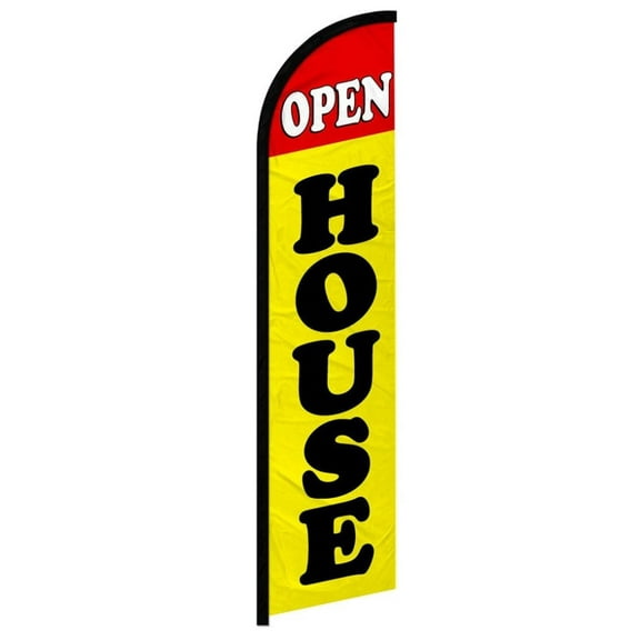 Open House (Red & Yellow) Windless Banner Flag