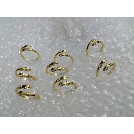 Open Hug Ring Gold Plated Adjustable Silver Ring With Diamond Treatment Open Mouth Fashion Jewelry For Women Today
