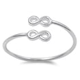 thumbnail image 1 of Open Infinity Forever Promise Ring .925 Sterling Silver Band Jewelry Female Male Unisex Size 3, 1 of 4