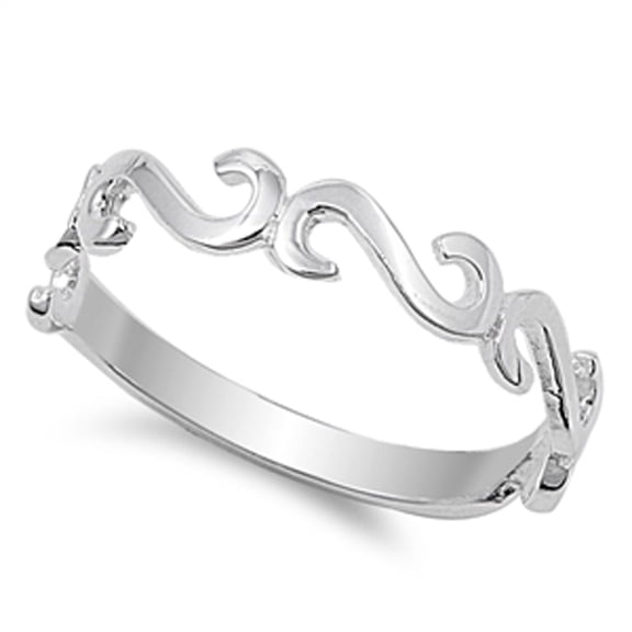 Open Infinity S Band Ring .925 Sterling Silver Jewelry Female Male Unisex Size 10