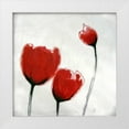 thumbnail image 1 of Open Journey 20x20 White Modern Wood Framed Museum Art Print Titled - Red Drops VII, 1 of 4