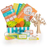 Open The Joy My Gratitude Box, Activity Box Includes A Wooden Building Project, Clay Bowl Project, Origami Projects, Notepad for Journaling, and Gratitude Cards - Ages 4+
