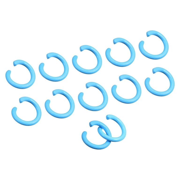 Open Jump Rings, 8mm Colorful O-Ring Connectors for DIY Crafts, Carbon Steel, Blue 24pcs, Women's, Size: Small