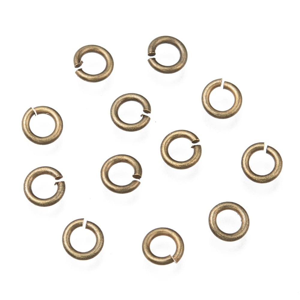 Open Jump Rings Brass Jump Rings Cadmium Free & Lead Free Bronze 5x1mm 18 Gauge Inner Diameter: 3mm about 6000pcs/500g