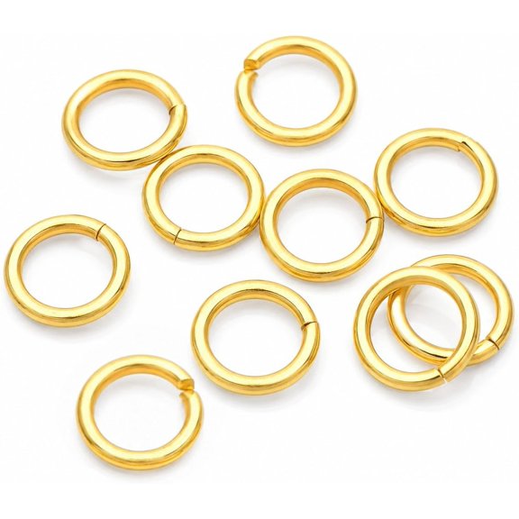 Open Jump Rings, Split Rings Connectors for DIY Finding Making Craft Accessories (8 mm x 100 count, )